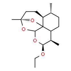 ChemSpider 2D Image | (2S,3R,6R,6aS,9S)-2-ethoxy-3,6,9-trimethyldecahydro-9,10b-epoxyoxepino[4,3,2-ij]isochromene | C17H28O4