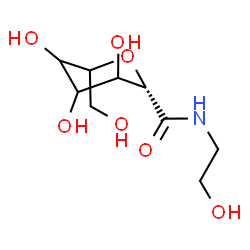 ChemSpider 2D Image | (2S)-3,4,5-Trihydroxy-N-(2-hydroxyethyl)-6-(hydroxymethyl)tetrahydro-2H-pyran-2-carboxamide | C9H17NO7