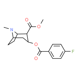 ChemSpider 2D Image | Methyl 3-[(4-fluorobenzoyl)oxy]-8-methyl-8-azabicyclo[3.2.1]octane-2-carboxylate | C17H20FNO4