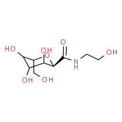 ChemSpider 2D Image | (2R)-3,4,5-Trihydroxy-N-(2-hydroxyethyl)-6-(hydroxymethyl)tetrahydro-2H-pyran-2-carboxamide | C9H17NO7