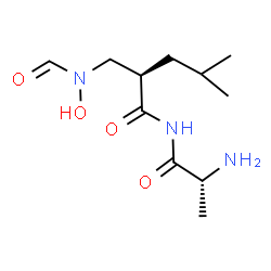 ChemSpider 2D Image | (2R)-N-(D-Alanyl)-2-{[formyl(hydroxy)amino]methyl}-4-methylpentanamide | C11H21N3O4