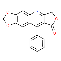 ChemSpider 2D Image | 9-Phenyl[1,3]dioxolo[4,5-g]furo[3,4-b]quinolin-8(6H)-one | C18H11NO4