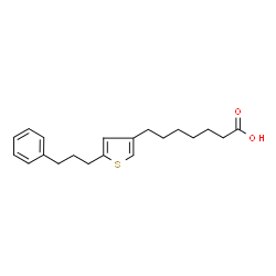 ChemSpider 2D Image | 7-[5-(3-Phenylpropyl)-3-thienyl]heptanoic acid | C20H26O2S