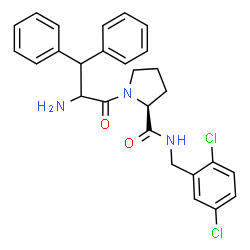 ChemSpider 2D Image | beta-Phenylphenylalanyl-N-(2,5-dichlorobenzyl)-L-prolinamide | C27H27Cl2N3O2