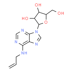 ChemSpider 2D Image | N-Allyl-9-pentofuranosyl-9H-purin-6-amine | C13H17N5O4