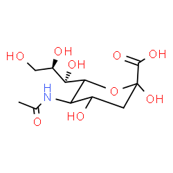 ChemSpider 2D Image | 5-(acetylamino)-3,5-dideoxy-D-erythro-non-2-ulopyranosonic acid | C11H19NO9