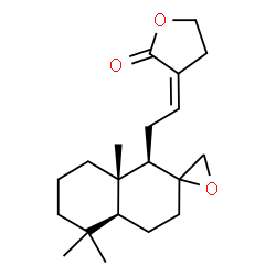ChemSpider 2D Image | (3Z)-3-{2-[(1R,4aS,8aS)-5,5,8a-Trimethyloctahydro-1H-spiro[naphthalene-2,2'-oxiran]-1-yl]ethylidene}dihydro-2(3H)-furanone | C20H30O3