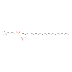 ChemSpider 2D Image | 2-Acetoxy-3-(octadecyloxy)propyl 4-(trimethylammonio)butyl phosphate | C30H62NO7P