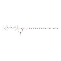 ChemSpider 2D Image | 2-Acetoxy-3-(hexadecyloxy)propyl 4-(trimethylammonio)butyl phosphate | C28H58NO7P