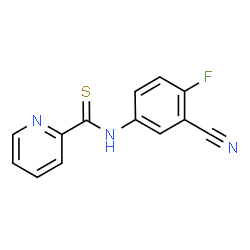 ChemSpider 2D Image | N-(3-Cyano-4-fluorophenyl)-2-pyridinecarbothioamide | C13H8FN3S