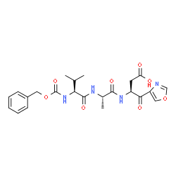 ChemSpider 2D Image | 4-{N-[(Benzyloxy)carbonyl]-L-valyl-L-alanyl-L-alpha-aspartyl}-1,3-oxazole | C23H28N4O8