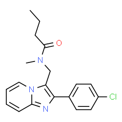 ChemSpider 2D Image | Saripidem | C19H20ClN3O