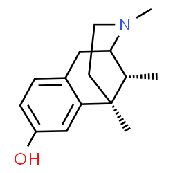 ChemSpider 2D Image | (6S,11R)-3,6,11-trimethyl-1,2,3,4,5,6-hexahydro-2,6-methano-3-benzazocin-8-ol | C15H21NO