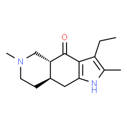 ChemSpider 2D Image | (4aR,8aR)-3-Ethyl-2,6-dimethyl-1,4a,5,6,7,8,8a,9-octahydro-4H-pyrrolo[2,3-g]isoquinolin-4-one | C15H22N2O