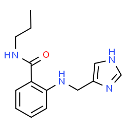 ChemSpider 2D Image | 2-[(1H-Imidazol-4-ylmethyl)amino]-N-propylbenzamide | C14H18N4O