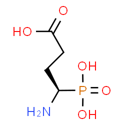 ChemSpider 2D Image | (4R)-4-Amino-4-phosphonobutanoic acid | C4H10NO5P