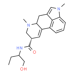 ChemSpider 2D Image | (8alpha)-N-(1-Hydroxy-2-butanyl)-1,6-dimethyl-9,10-didehydroergoline-8-carboxamide | C21H27N3O2
