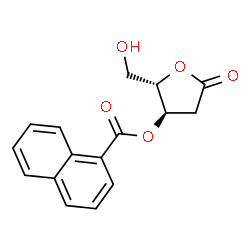 ChemSpider 2D Image | (2S,3R)-2-(Hydroxymethyl)-5-oxotetrahydro-3-furanyl 1-naphthoate | C16H14O5