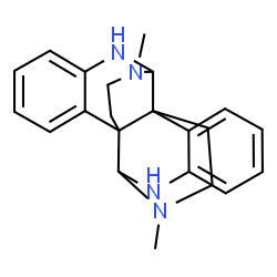 ChemSpider 2D Image | 5,10b:11,4b-bis(iminoethano)dibenzo[c,h][2,6]naphthyridine, 5,6,11,12-tetrahydro-13,18-dimethyl- | C22H26N4