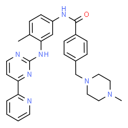 ChemSpider 2D Image | 4-[(4-Methyl-1-piperazinyl)methyl]-N-(4-methyl-3-{[4-(2-pyridinyl)-2-pyrimidinyl]amino}phenyl)benzamide | C29H31N7O