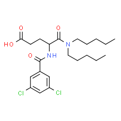ChemSpider 2D Image | N~2~-(3,5-Dichlorobenzoyl)-N,N-dipentyl-alpha-glutamine | C22H32Cl2N2O4