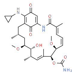 ChemSpider 2D Image | Geldanamycin, 17-(cyclopropylamino)-17-demethoxy- | C31H43N3O8