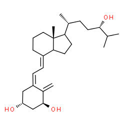 ChemSpider 2D Image | (1S,3R,5Z,7E,14xi,17xi,24S)-9,10-Secocholesta-5,7,10-triene-1,3,24-triol | C27H44O3