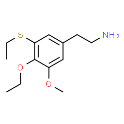ChemSpider 2D Image | 2-[4-Ethoxy-3-(ethylsulfanyl)-5-methoxyphenyl]ethanamine | C13H21NO2S