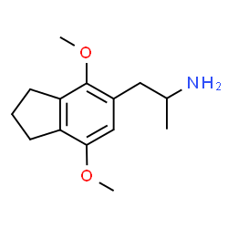 ChemSpider 2D Image | 1-(4,7-Dimethoxy-2,3-dihydro-1H-inden-5-yl)-2-propanamine | C14H21NO2