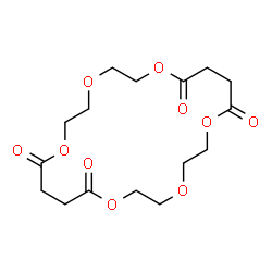 ChemSpider 2D Image | 1,4,7,12,15,18-Hexaoxacyclodocosane-8,11,19,22-tetrone | C16H24O10