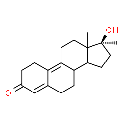 ChemSpider 2D Image | (17beta)-17-Hydroxy-17-methylestra-4,9-dien-3-one | C19H26O2