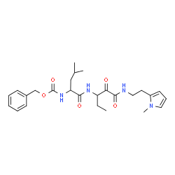 ChemSpider 2D Image | N~2~-[(Benzyloxy)carbonyl]-N-(1-{[2-(1-methyl-1H-pyrrol-2-yl)ethyl]amino}-1,2-dioxo-3-pentanyl)leucinamide | C26H36N4O5