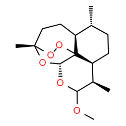 ChemSpider 2D Image | (3S,5aS,6R,8aS,9R,12R)-10-methoxy-3,6,9-trimethyldecahydro-3,12-epoxy[1,2]dioxepino[4,3-i]isochromene | C16H26O5