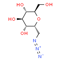 ChemSpider 2D Image | (1R)-1,5-Anhydro-1-(azidomethyl)-D-glucitol | C7H13N3O5