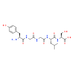 ChemSpider 2D Image | L-Tyrosylglycylglycyl-L-leucyl-L-serine | C22H33N5O8