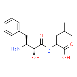 ChemSpider 2D Image | N-[(2R,3S)-3-Amino-2-hydroxy-4-phenylbutanoyl]leucine | C16H24N2O4