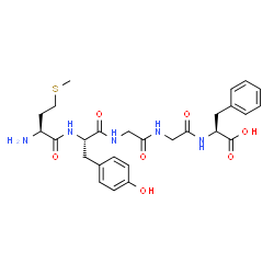 ChemSpider 2D Image | L-Methionyl-L-tyrosylglycylglycyl-L-phenylalanine | C27H35N5O7S