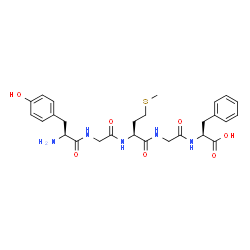 ChemSpider 2D Image | L-Tyrosylglycyl-L-methionylglycyl-L-phenylalanine | C27H35N5O7S