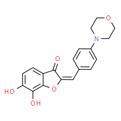 ChemSpider 2D Image | (2E)-6,7-Dihydroxy-2-[4-(4-morpholinyl)benzylidene]-1-benzofuran-3(2H)-one | C19H17NO5