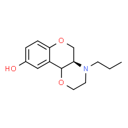 ChemSpider 2D Image | (4aR)-4-Propyl-3,4,4a,10b-tetrahydro-2H,5H-chromeno[4,3-b][1,4]oxazin-9-ol | C14H19NO3