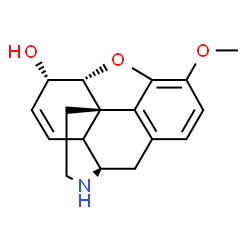ChemSpider 2D Image | (5alpha,6alpha)-3-Methoxy-7,8-didehydro-4,5-epoxymorphinan-6-ol | C17H19NO3