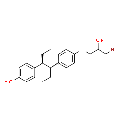 ChemSpider 2D Image | 4-{(3S,4R)-4-[4-(3-Bromo-2-hydroxypropoxy)phenyl]-3-hexanyl}phenol | C21H27BrO3