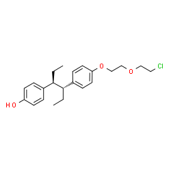 ChemSpider 2D Image | 4-[(3S,4R)-4-{4-[2-(2-Chloroethoxy)ethoxy]phenyl}-3-hexanyl]phenol | C22H29ClO3