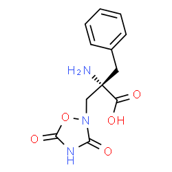 ChemSpider 2D Image | alpha-[(3,5-Dioxo-1,2,4-oxadiazolidin-2-yl)methyl]-D-phenylalanine | C12H13N3O5
