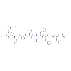 ChemSpider 2D Image | L-Arginyl-D-prolyl-L-lysyl-L-prolyl-D-glutaminyl-L-glutaminyl-D-phenylalanyl-D-phenylalanylglycyl-D-leucyl-L-methioninamide | C63H98N18O13S