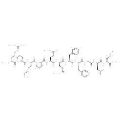 ChemSpider 2D Image | D-Arginyl-D-prolyl-L-lysyl-L-prolyl-L-glutaminyl-D-glutaminyl-L-phenylalanyl-L-phenylalanylglycyl-D-leucyl-L-methioninamide | C63H98N18O13S