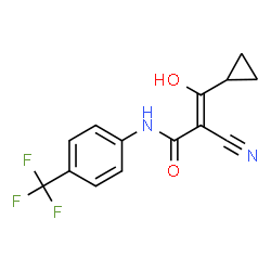 ChemSpider 2D Image | (2Z)-2-Cyano-3-cyclopropyl-3-hydroxy-N-[4-(trifluoromethyl)phenyl]acrylamide | C14H11F3N2O2