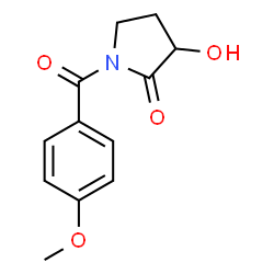 ChemSpider 2D Image | 3-Hydroxy-1-(4-methoxybenzoyl)-2-pyrrolidinone | C12H13NO4
