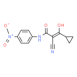 ChemSpider 2D Image | (2Z)-2-Cyano-3-cyclopropyl-3-hydroxy-N-(4-nitrophenyl)acrylamide | C13H11N3O4