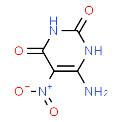 ChemSpider 2D Image | 6-amino-5-nitropyrimidine-2,4-diol | C4H4N4O4